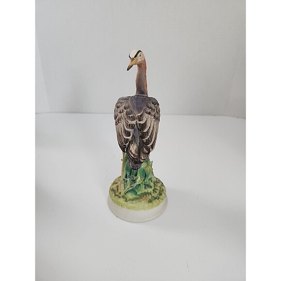 Great Blue Heron Porcelain Figurine Bird Hand painted Angeline Originals - Picture 4 of 6